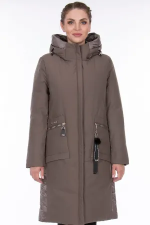 Практичное женское пальто Дили-Black Leopard 2207-C (Капучино 148)