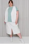 Джемпер с короткими рукавами фисташкового цвета JБ-НБ453-96