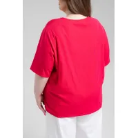 Футболка с коротким рукавом в малиновом цвете JБ-НБ548-33