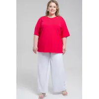 Футболка с коротким рукавом в малиновом цвете JБ-НБ548-33