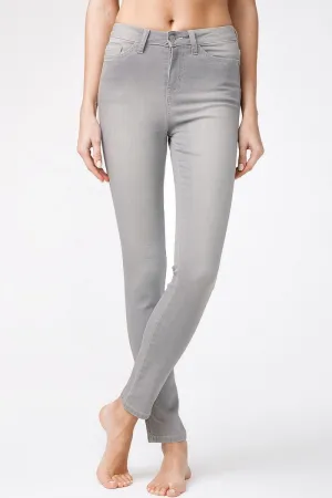 Ультраэластичные женские джинсы CON-117 CONTE ELEGANT light grey 46 размера на рост 164 Conte-111729-Н