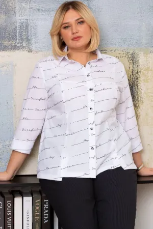Симпатичная женская рубашка Инти-Блуза Тони Белый