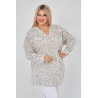 Оригинальная женская туника Люкс-1143 молочный-ПН
