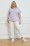 Удобная женская футболка Люкс-1323 сиреневый Удобная женская футболка Люкс-1323 сиреневый