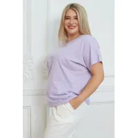 Удобная женская футболка Люкс-1323 сиреневый