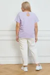 Удобная женская футболка Люкс-1323 сиреневый Удобная женская футболка Люкс-1323 сиреневый