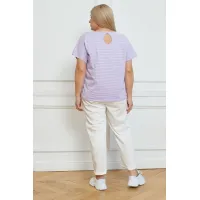 Удобная женская футболка Люкс-1323 сиреневый