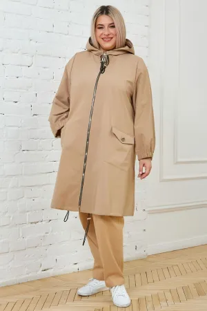 Стильная женская куртка Люкс-1349 бежевый