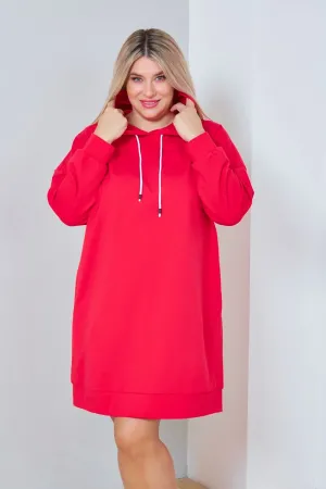 Красное платье в спортивном стиле Люкс-1362 красный