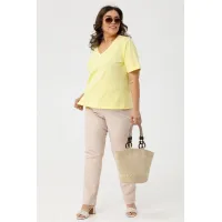 Жёлтая трикотажная футболка Люкс-1047 желтый